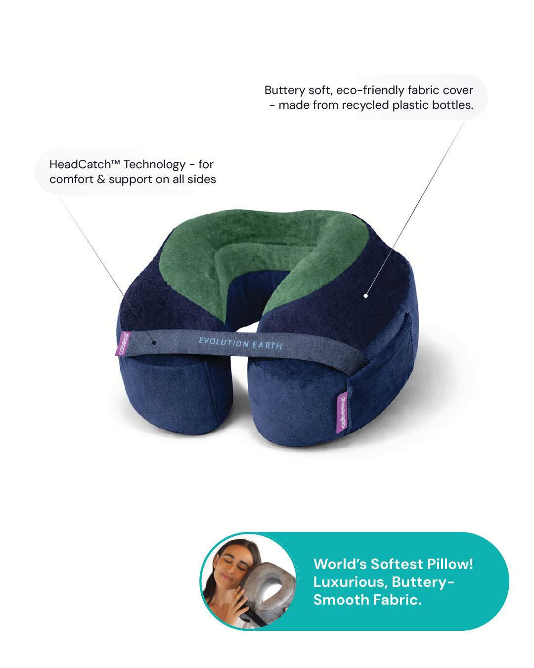 Oreiller cervical de luxe Evolution Earth