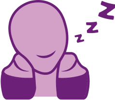 Neck pillow on mannequin head with the sleeping Z symbols